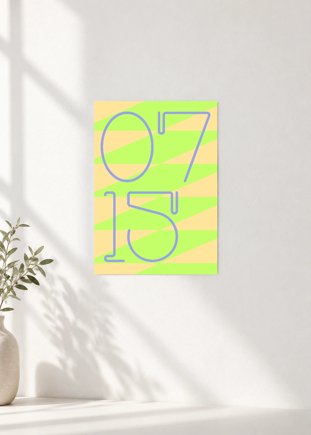July 15 DAYMARK Poster — Blue Angle — clean wall