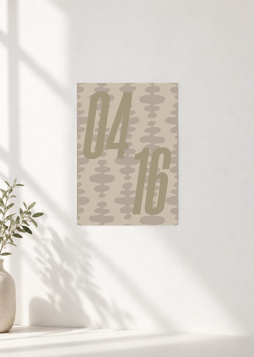 April 16 DAYMARK Poster — Quiet Pebbles — clean wall