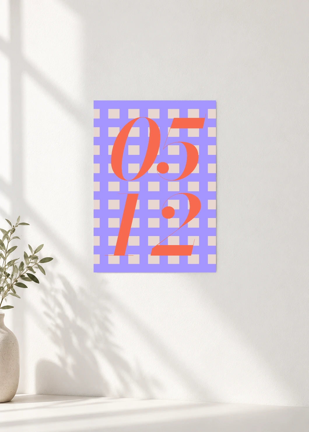 May 12 DAYMARK Poster — Tangerine Check — clean wall