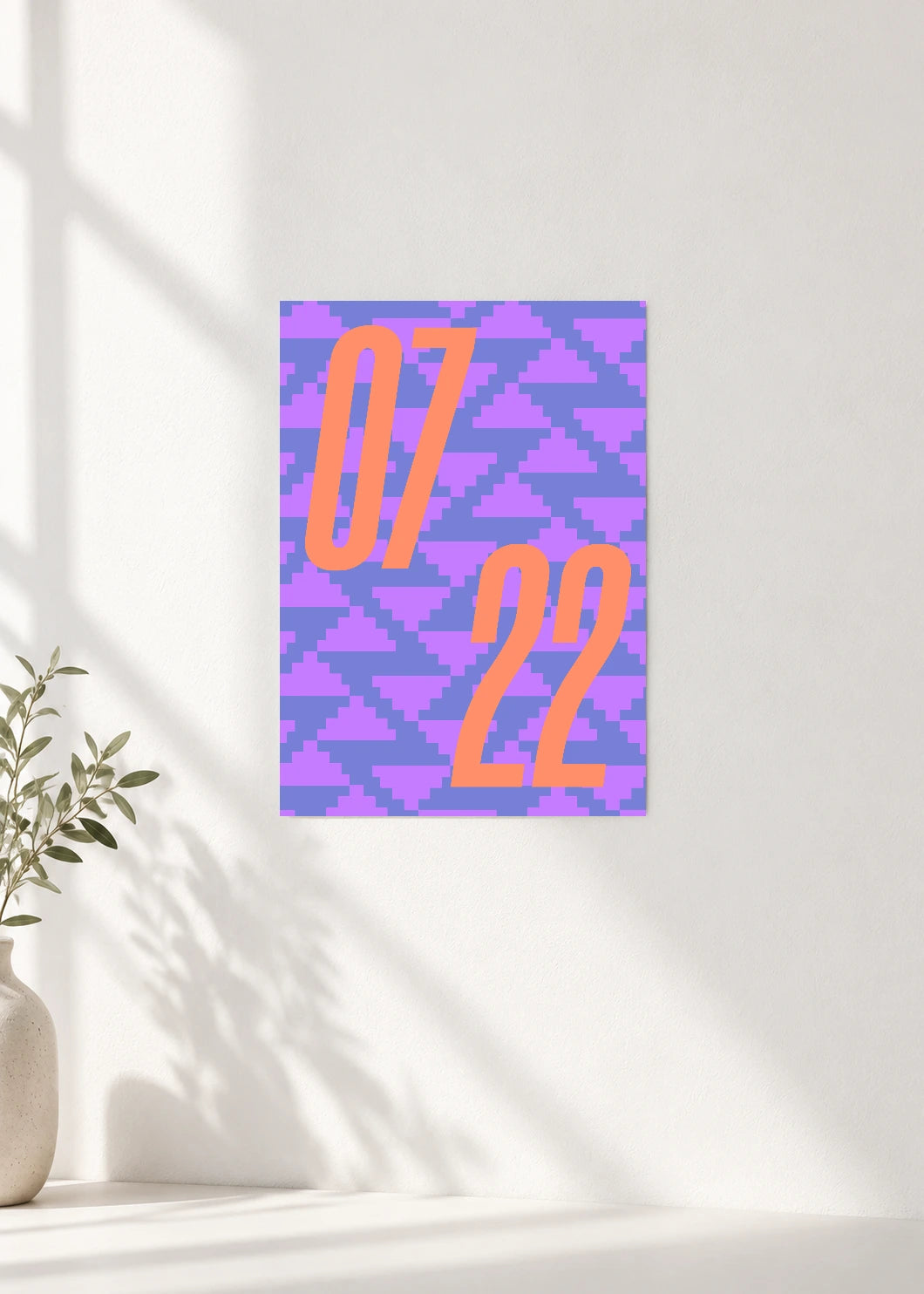 July 22 DAYMARK Poster — Orange Static — clean wall