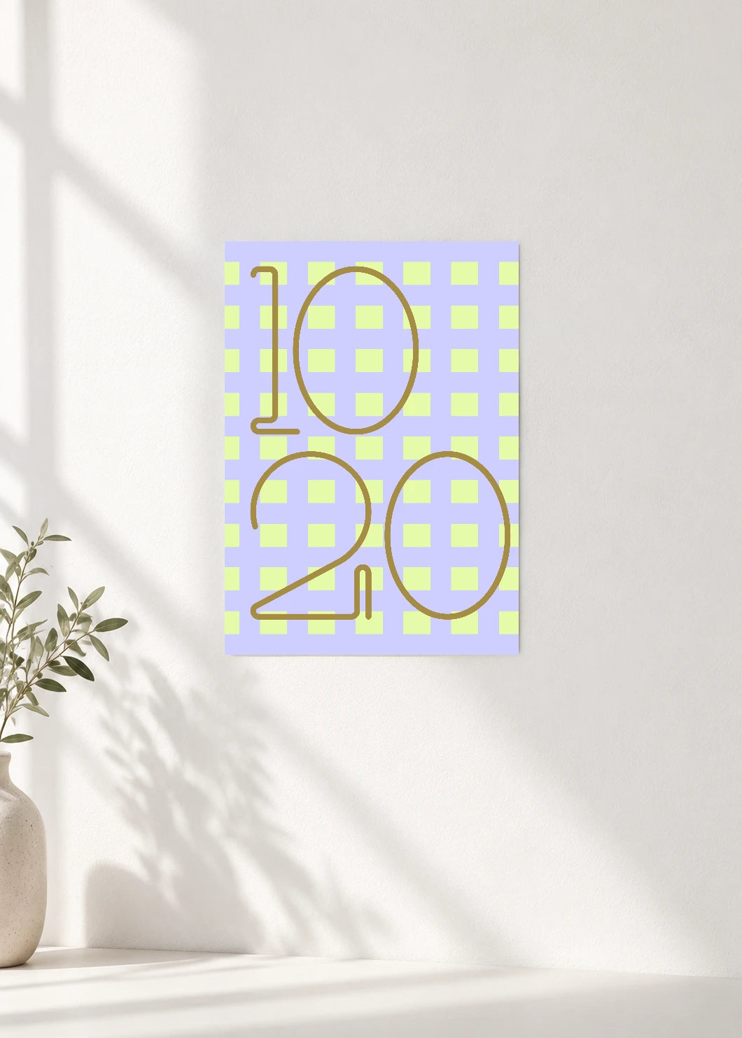 October 20 DAYMARK Poster — Olive Gridline — clean wall