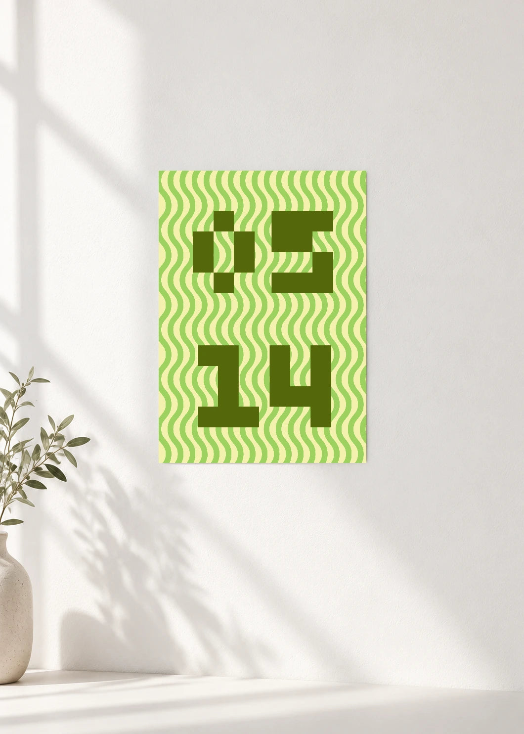 May 14 DAYMARK Poster — Olive Current — clean wall