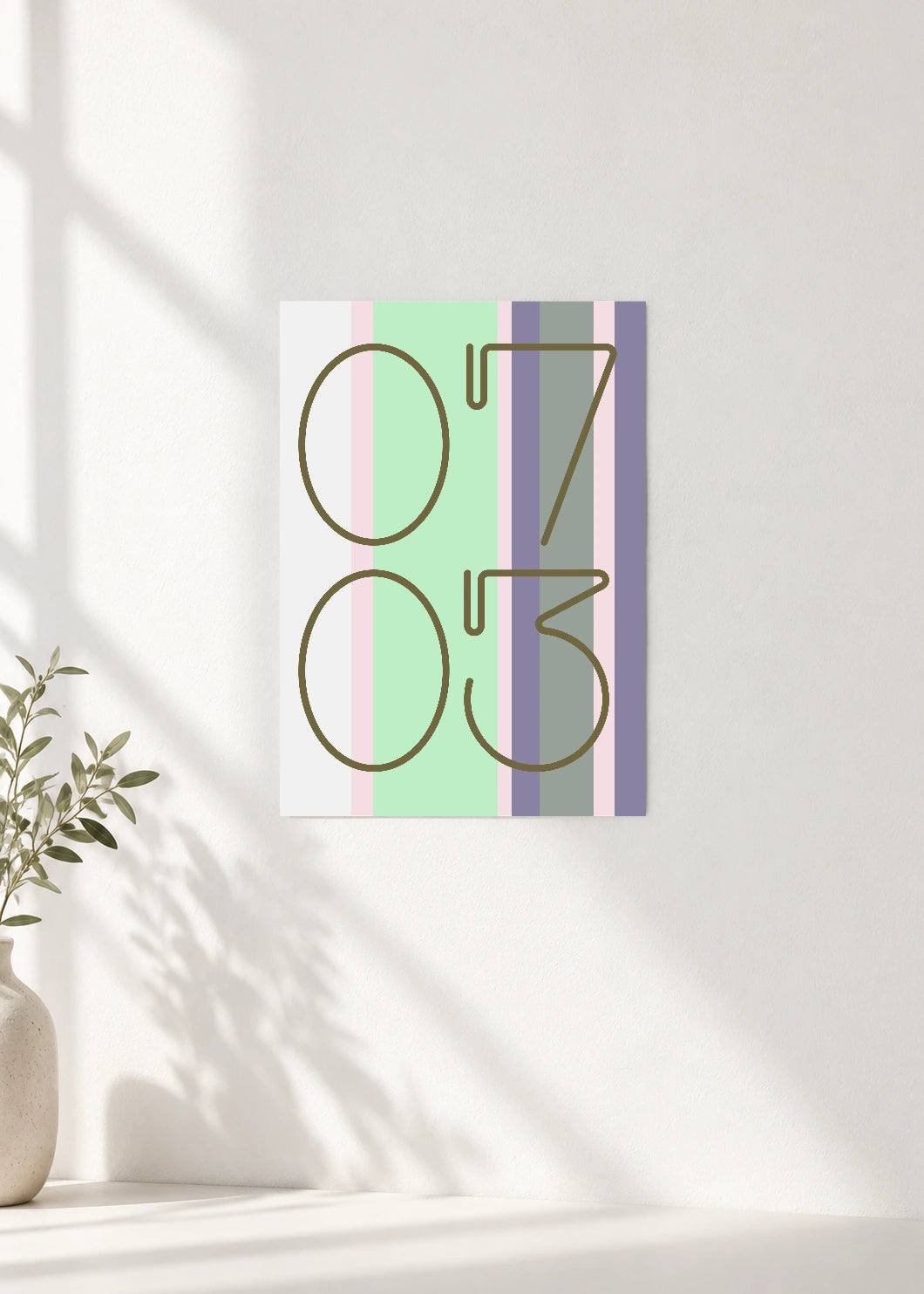 July 3 DAYMARK Poster — Grey Columns — clean wall
