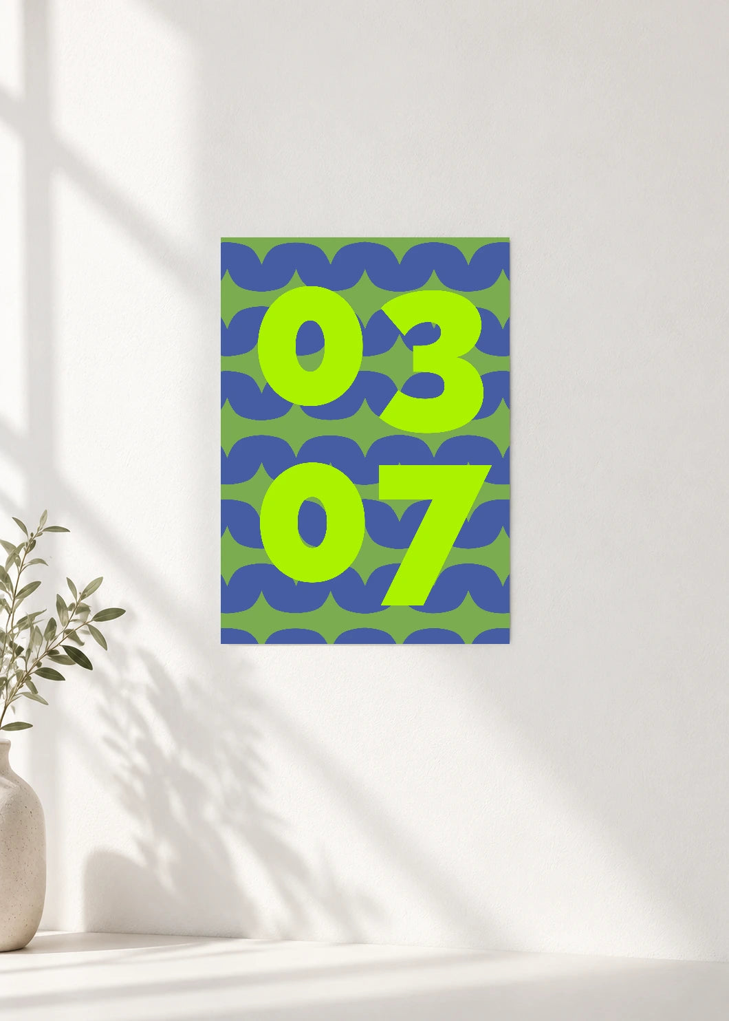 March 7 DAYMARK Poster — Green Waves — clean wall