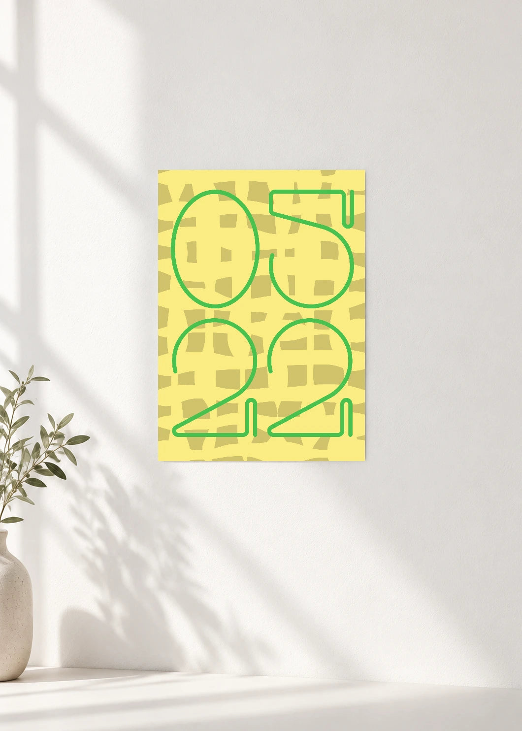 May 22 DAYMARK Poster — Lime Matrix — clean wall