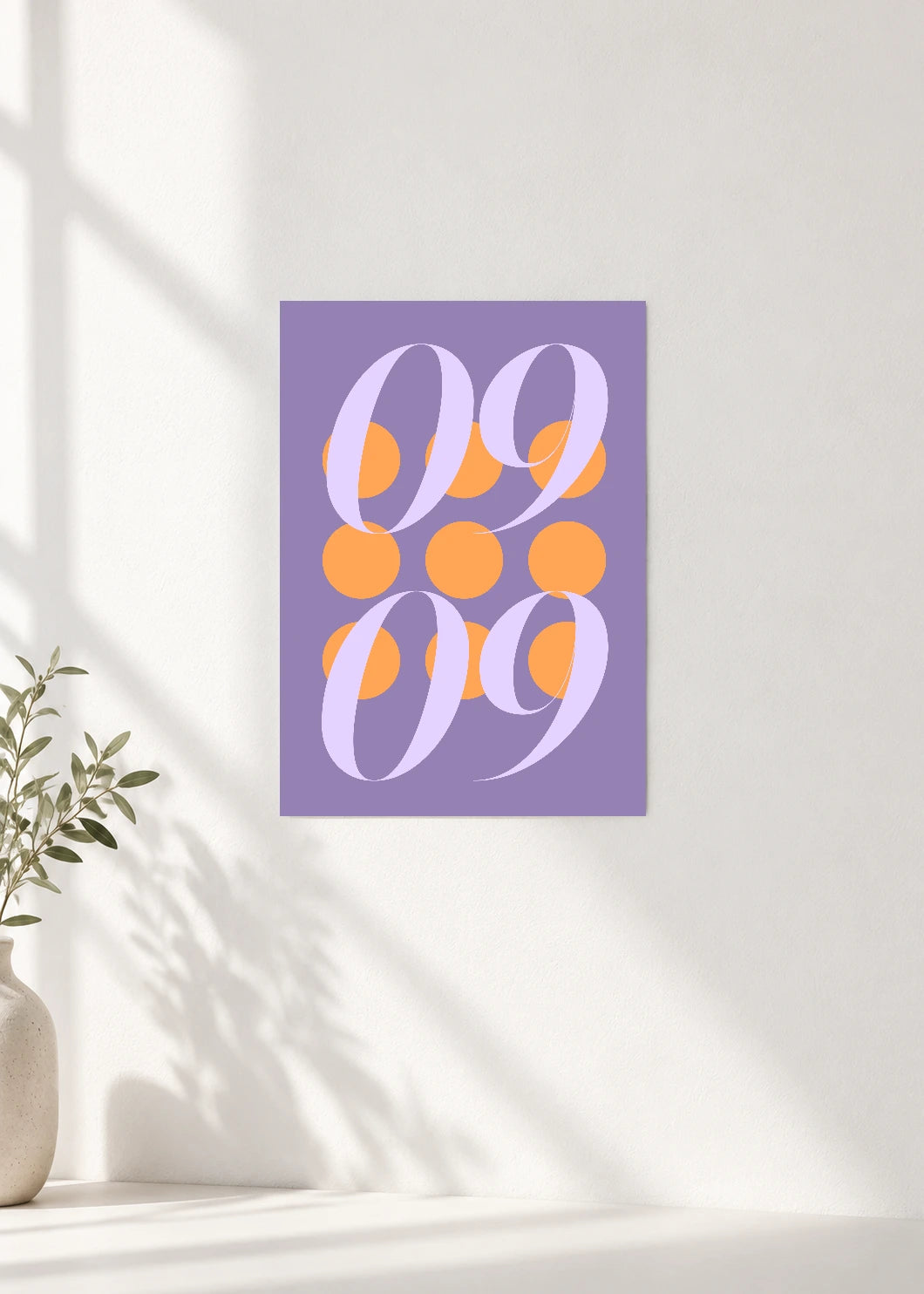 September 9 DAYMARK Poster — Apricot Orbit — clean wall