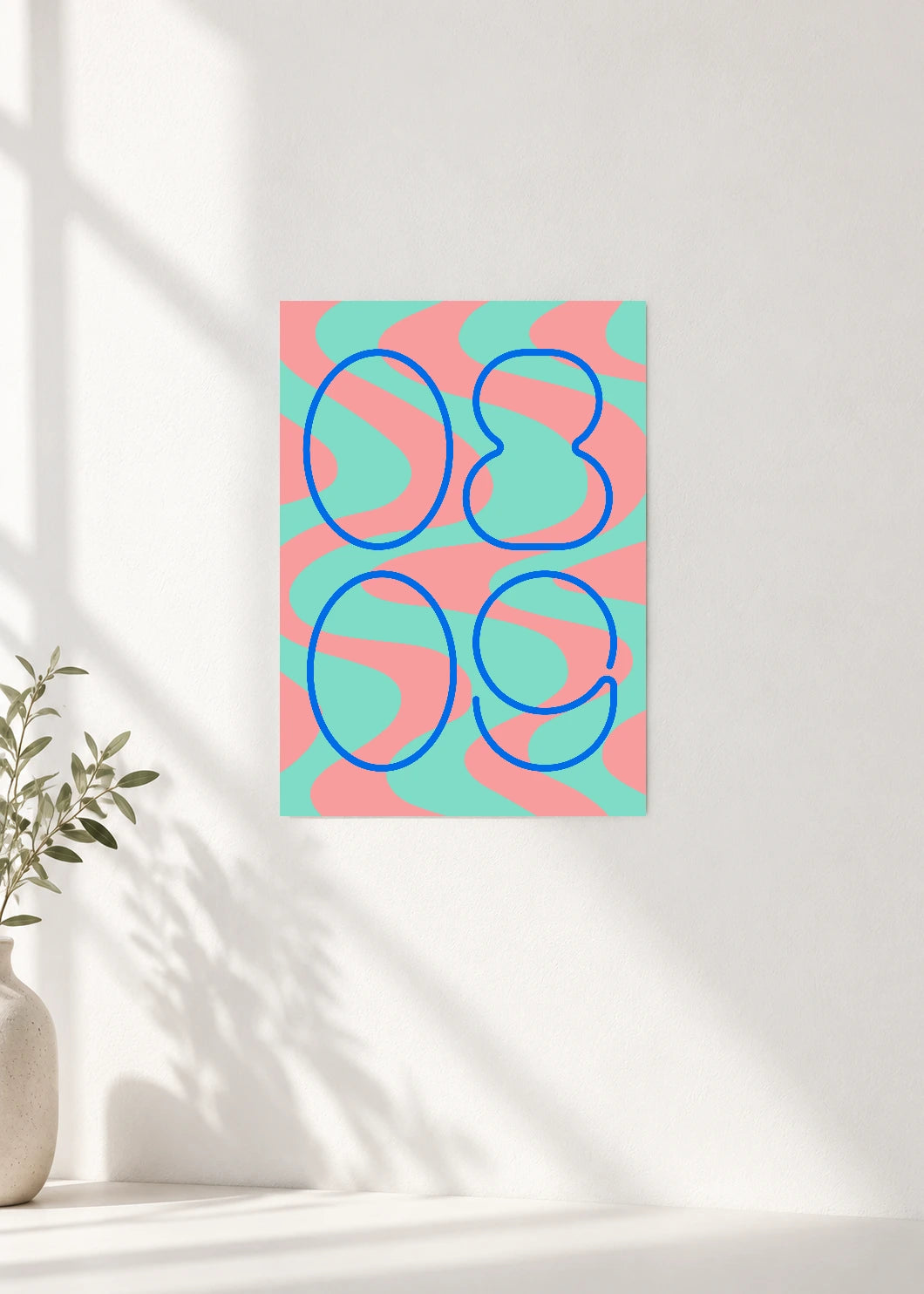 August 9 DAYMARK Poster — Blue Loops — clean wall
