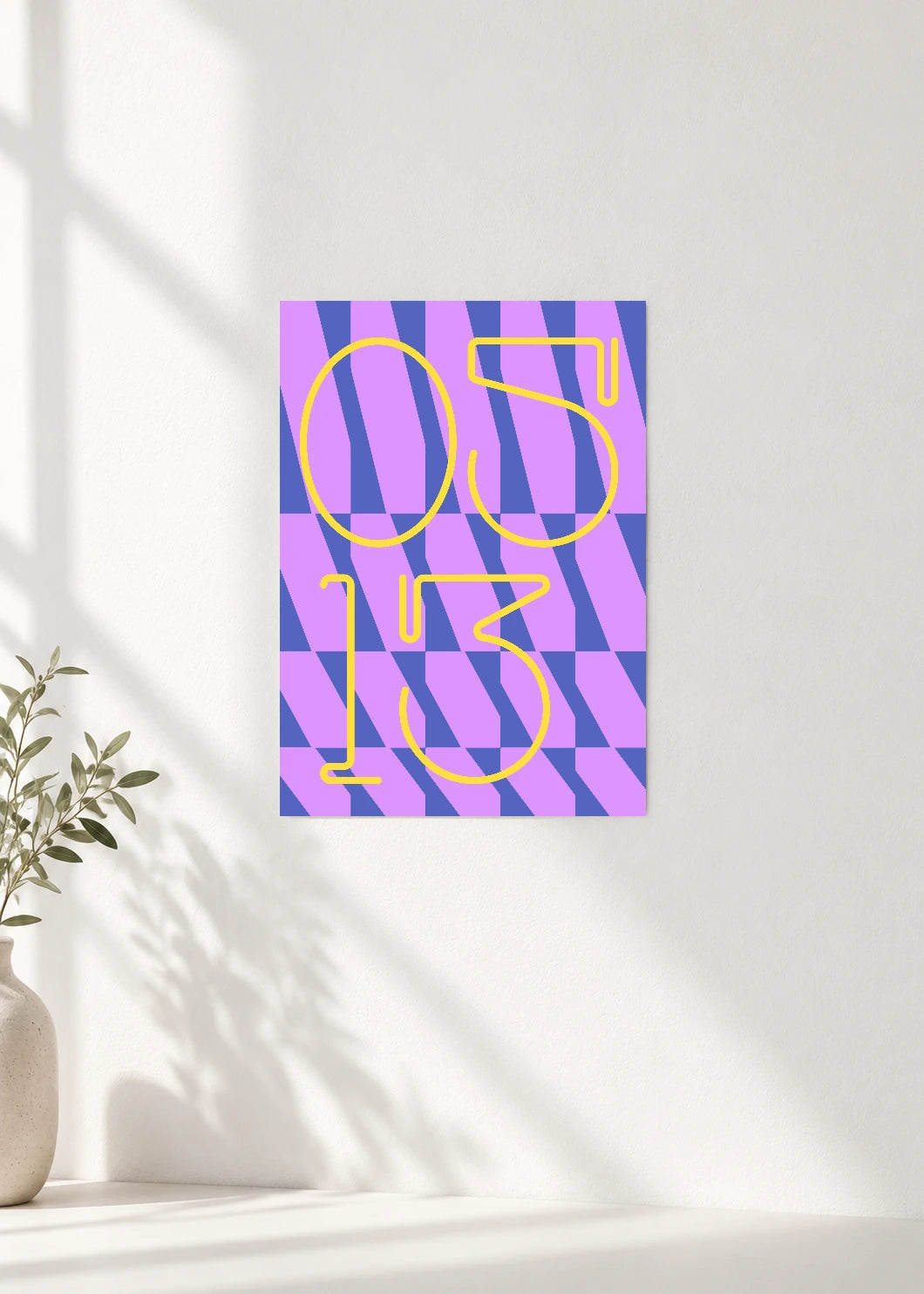 May 13 DAYMARK Poster — Yellow Facets — clean wall