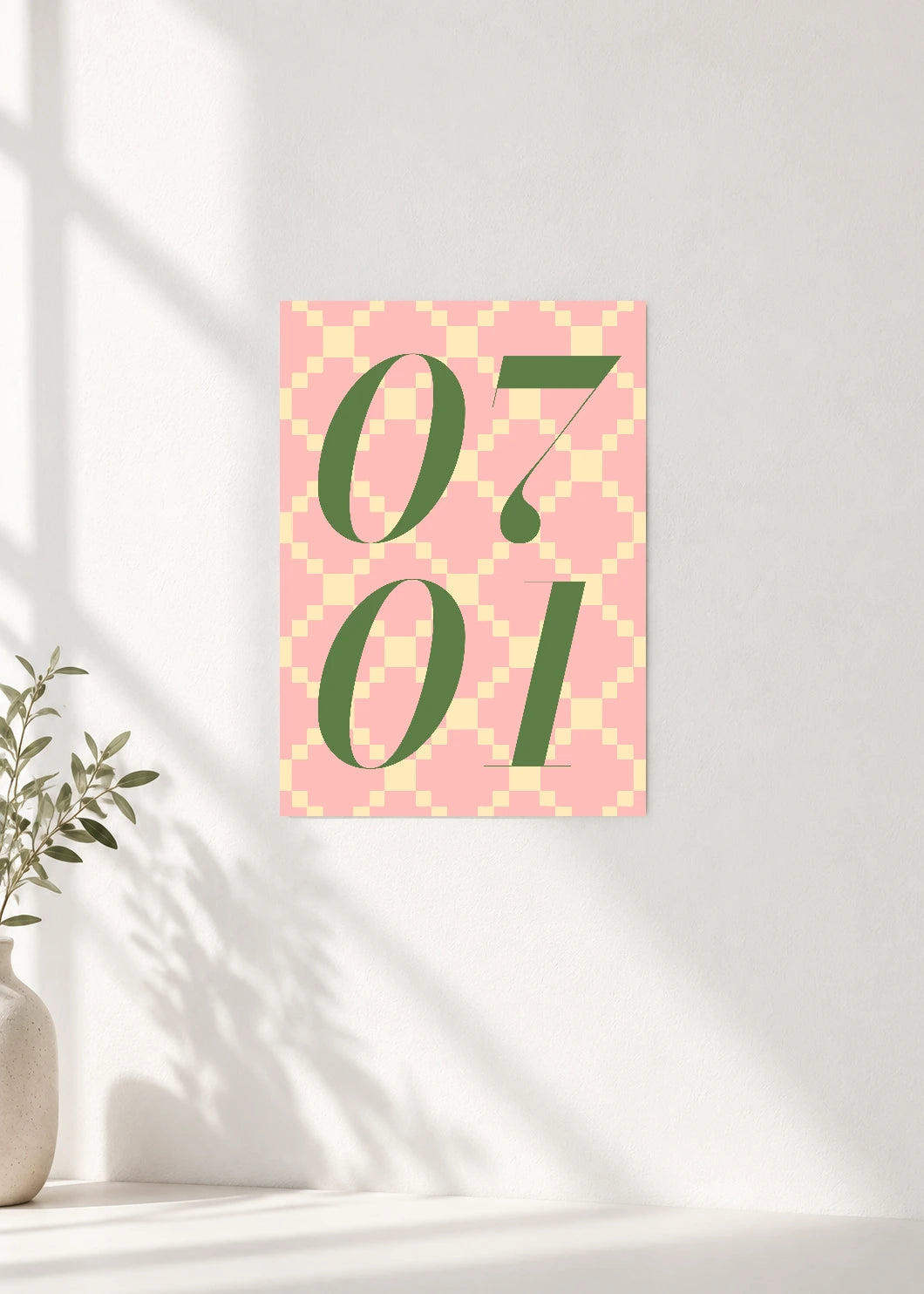 July 1 DAYMARK Poster — Rose Facet — clean wall