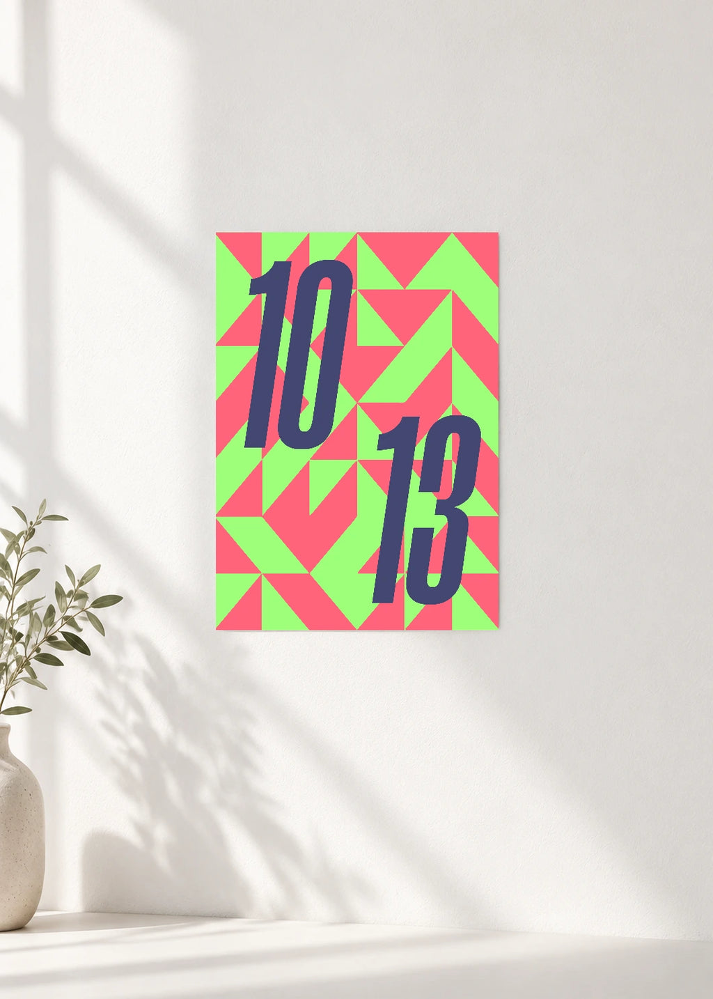 October 13 DAYMARK Poster — Navy Cut — clean wall