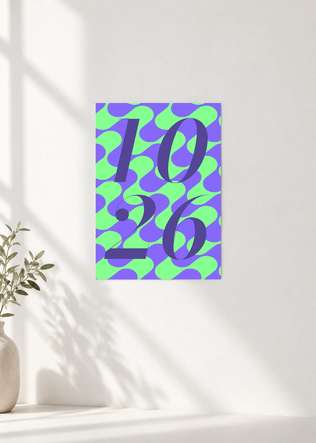 October 26 DAYMARK Poster — Plum Swirl — clean wall