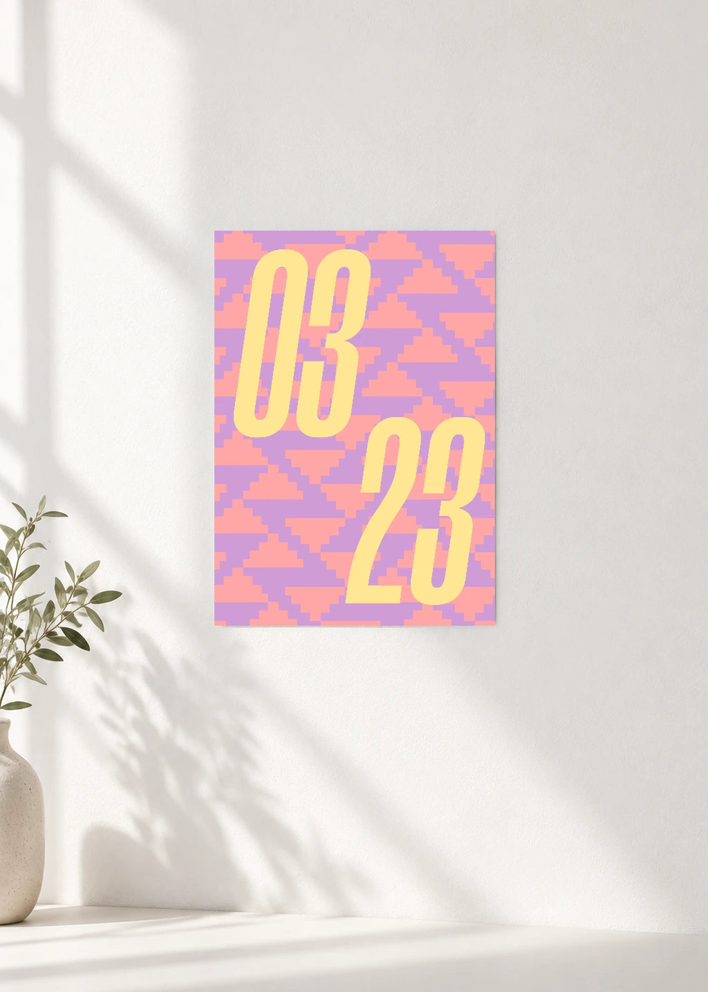 March 23 DAYMARK Poster — Peach Static — clean wall