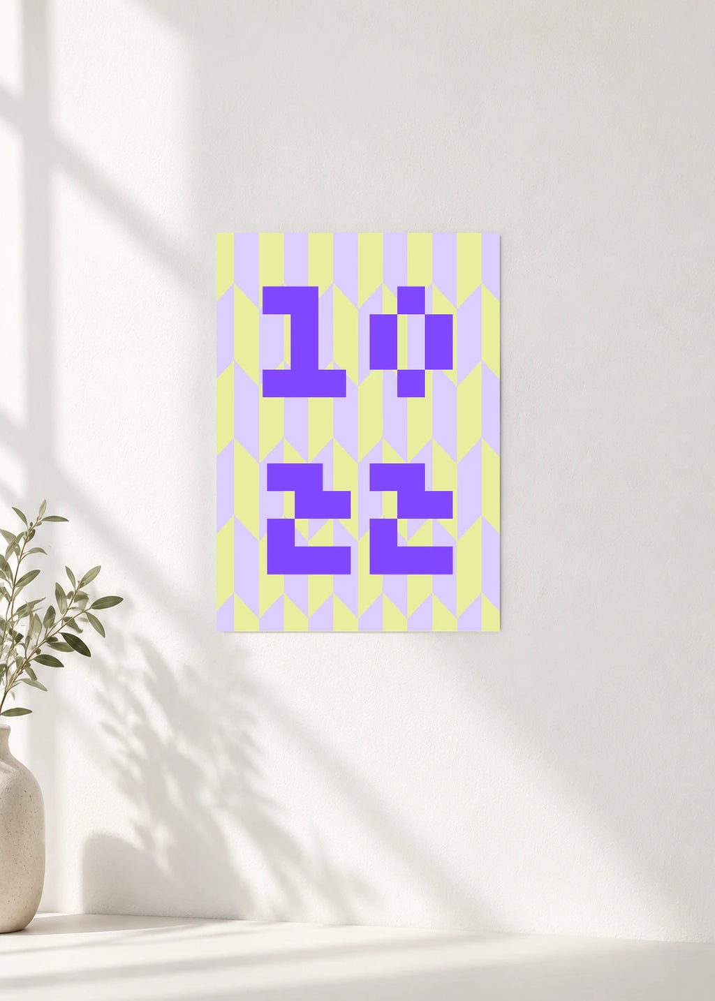 October 22 DAYMARK Poster — Purple Pixels — clean wall