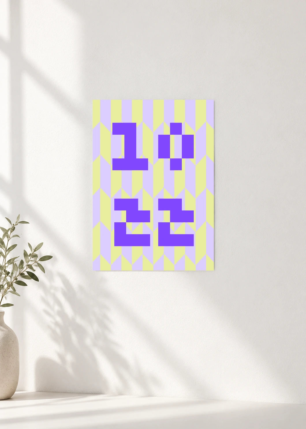 October 22 DAYMARK Poster — Purple Pixels — clean wall