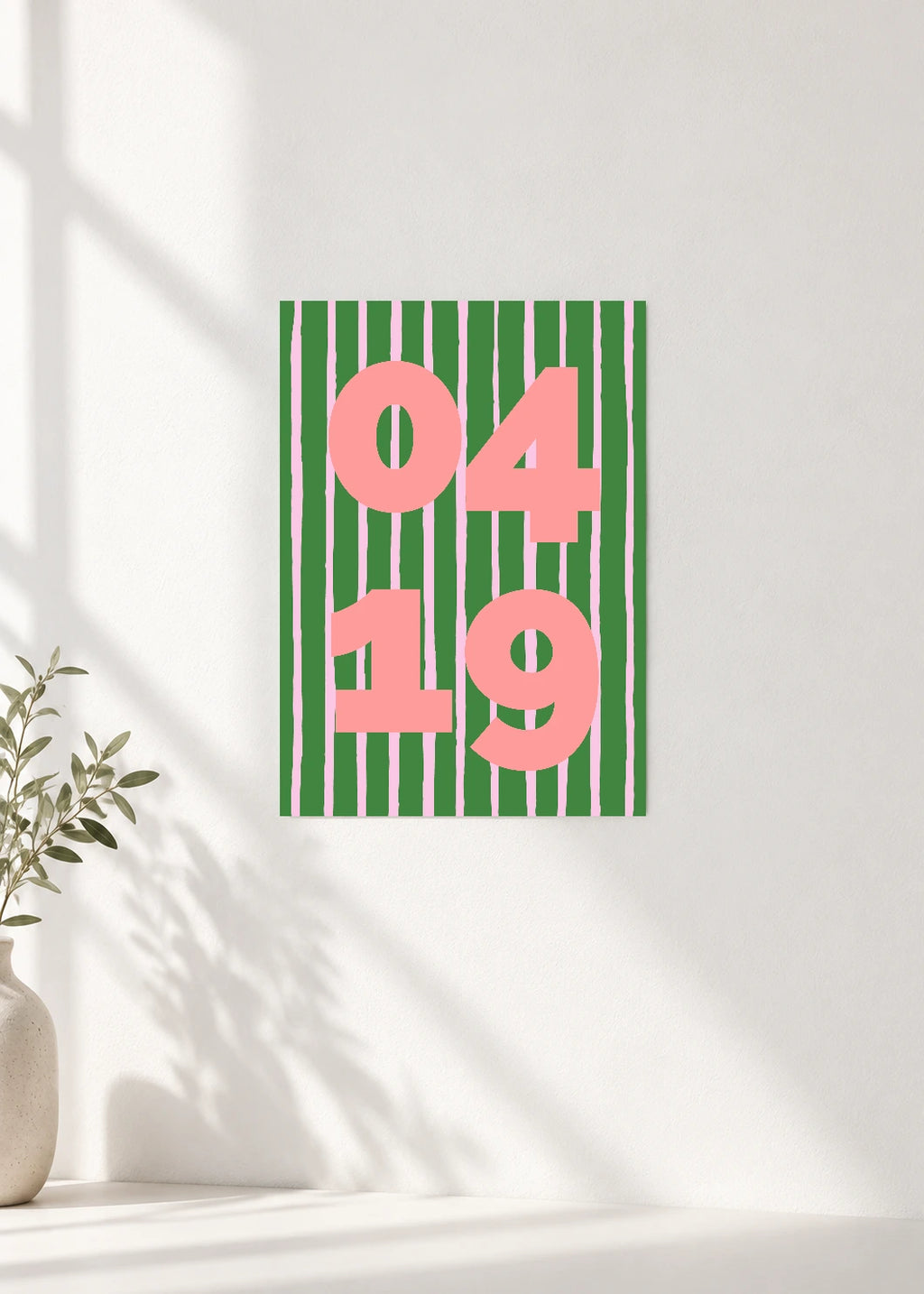 April 19 DAYMARK Poster — Pink Rails — clean wall