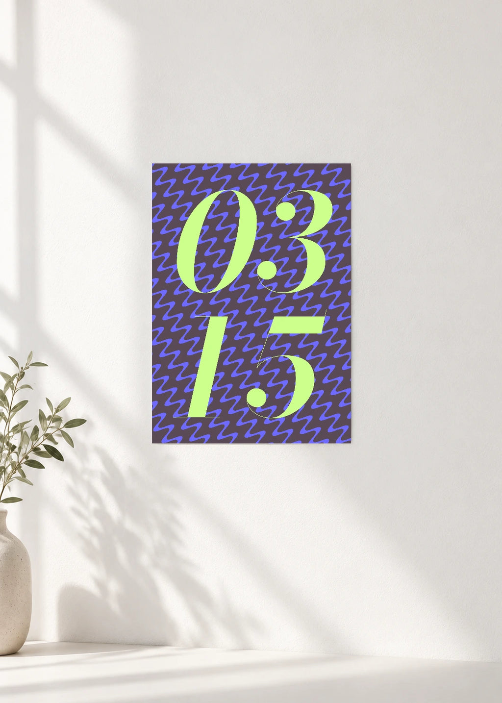March 15 DAYMARK Poster — Lime Static — clean wall