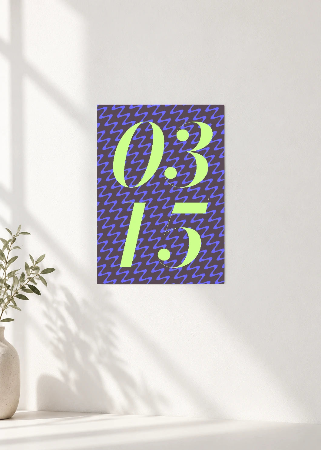 March 15 DAYMARK Poster — Lime Static — clean wall