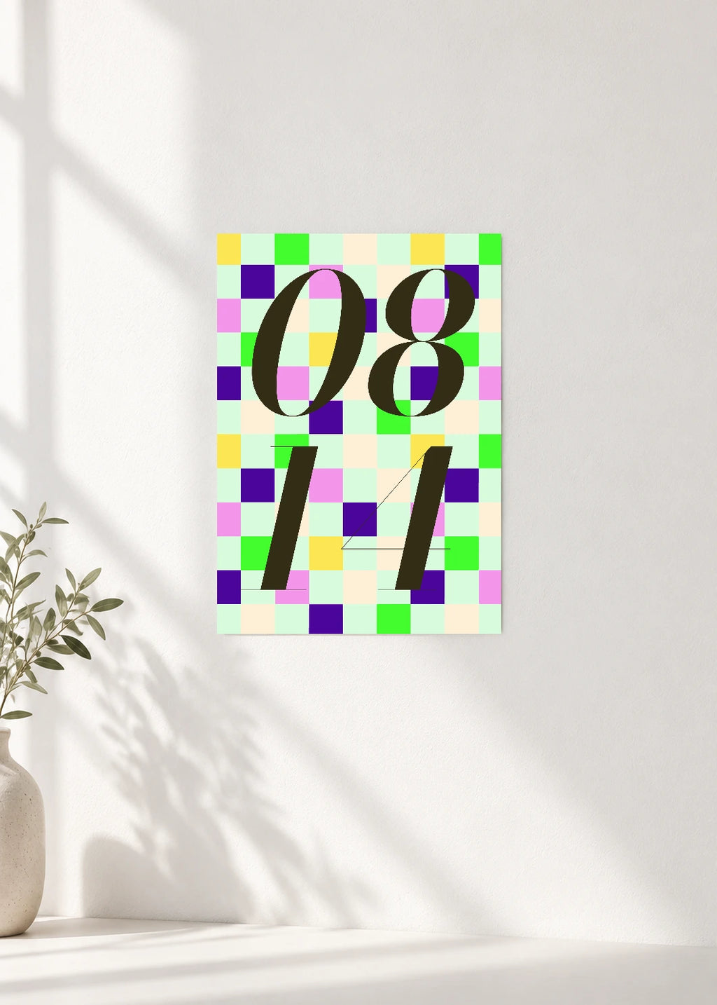 August 14 DAYMARK Poster — Black Mosaic — clean wall