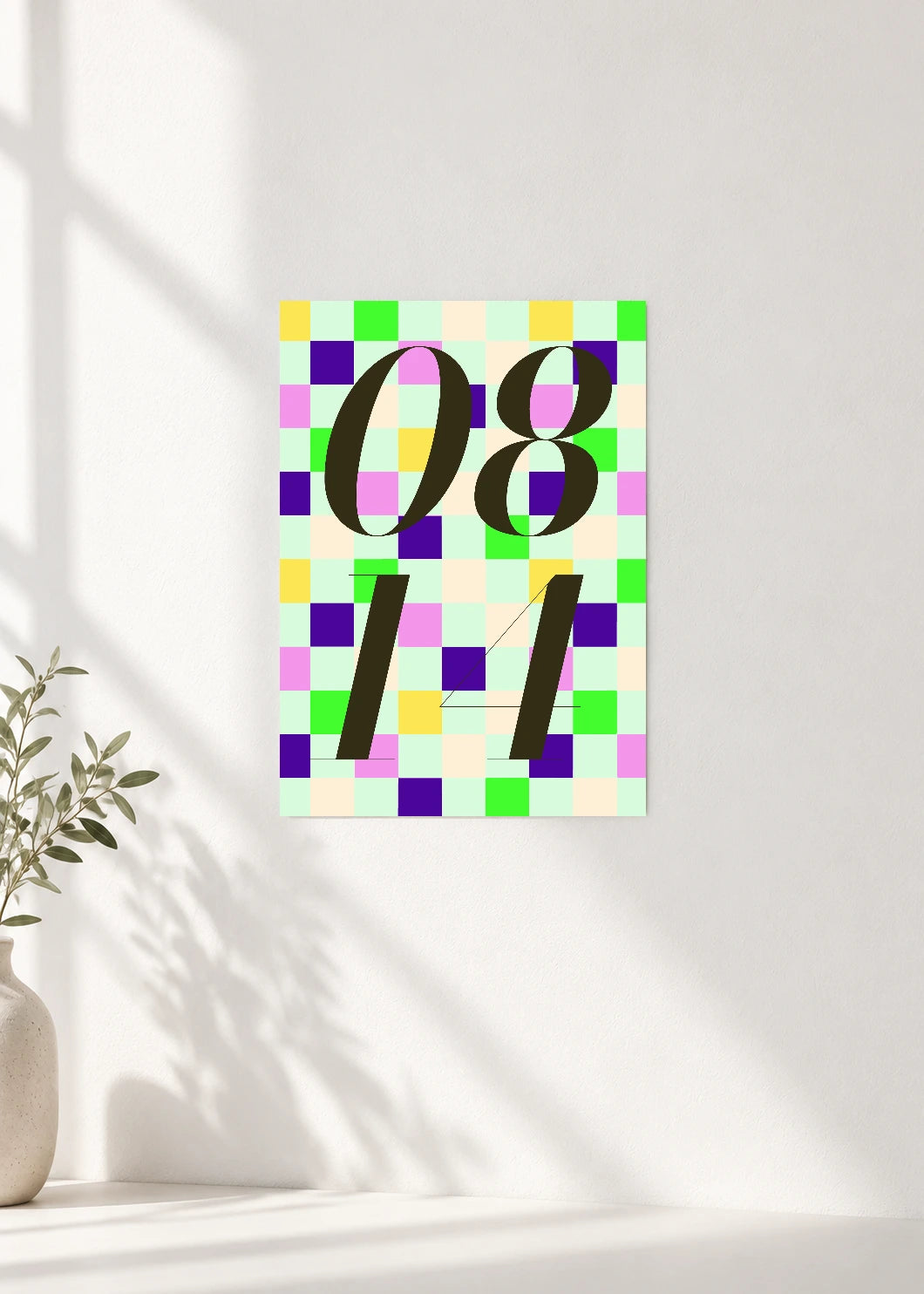 August 14 DAYMARK Poster — Black Mosaic — clean wall