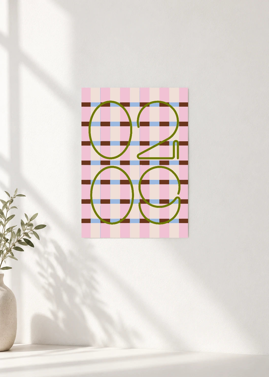 February 9 DAYMARK Poster — Rose Lattice — clean wall
