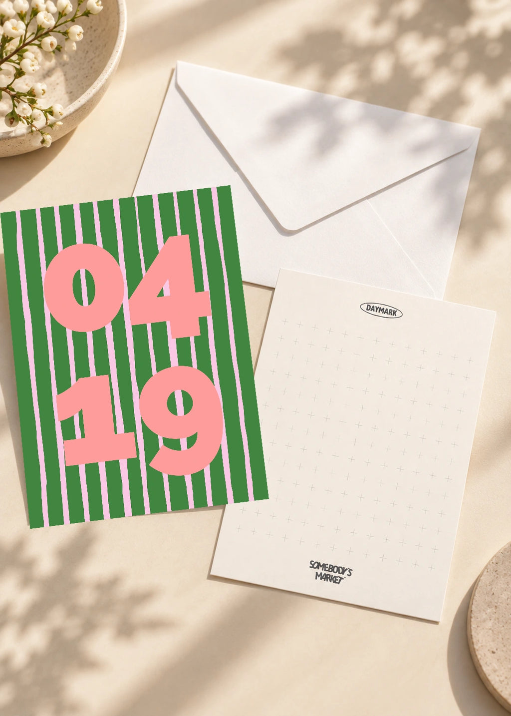 April 19 DAYMARK card — Pink Rails — scene 2