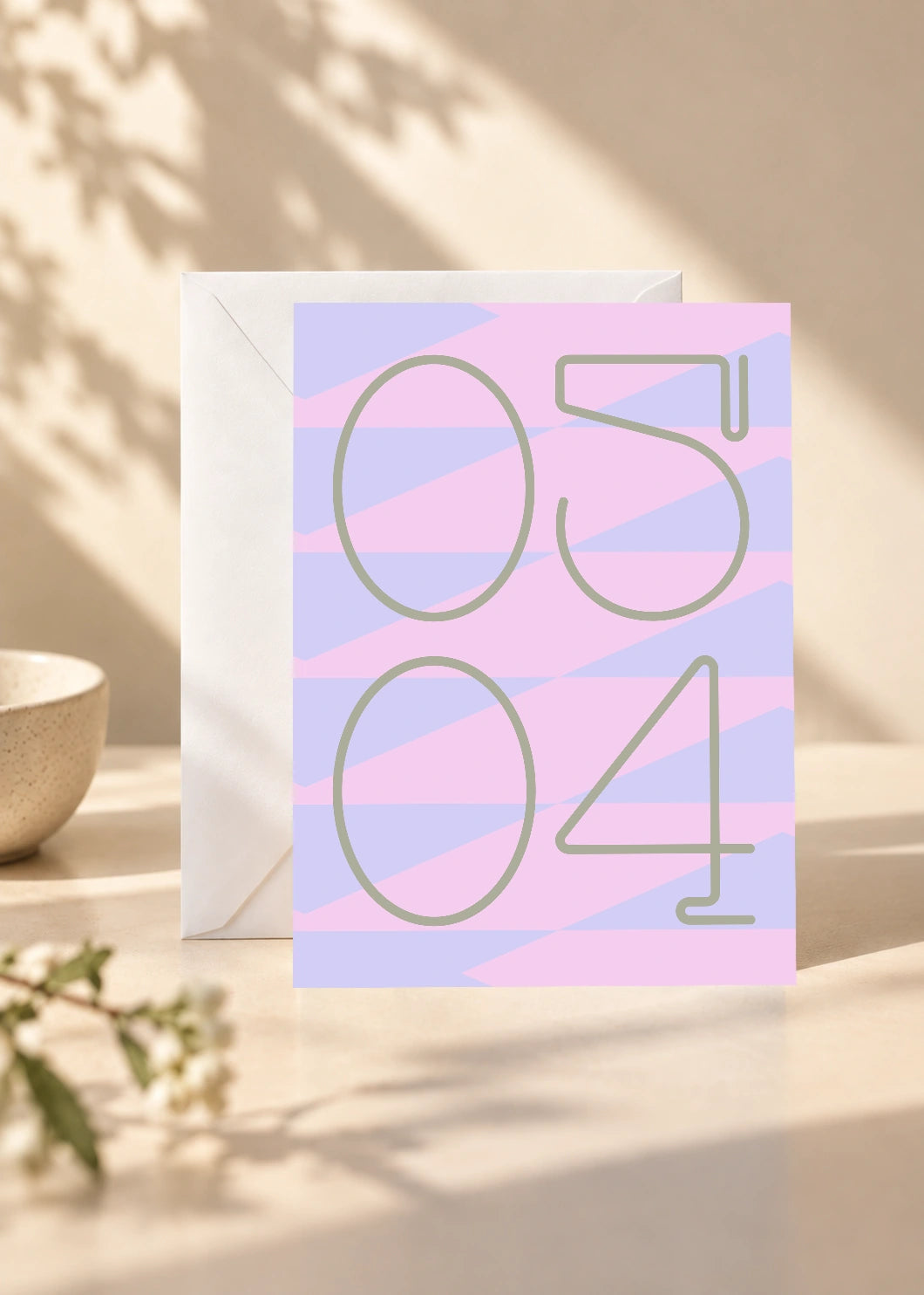 May 4 DAYMARK card — Lavender Diagonals — scene 1