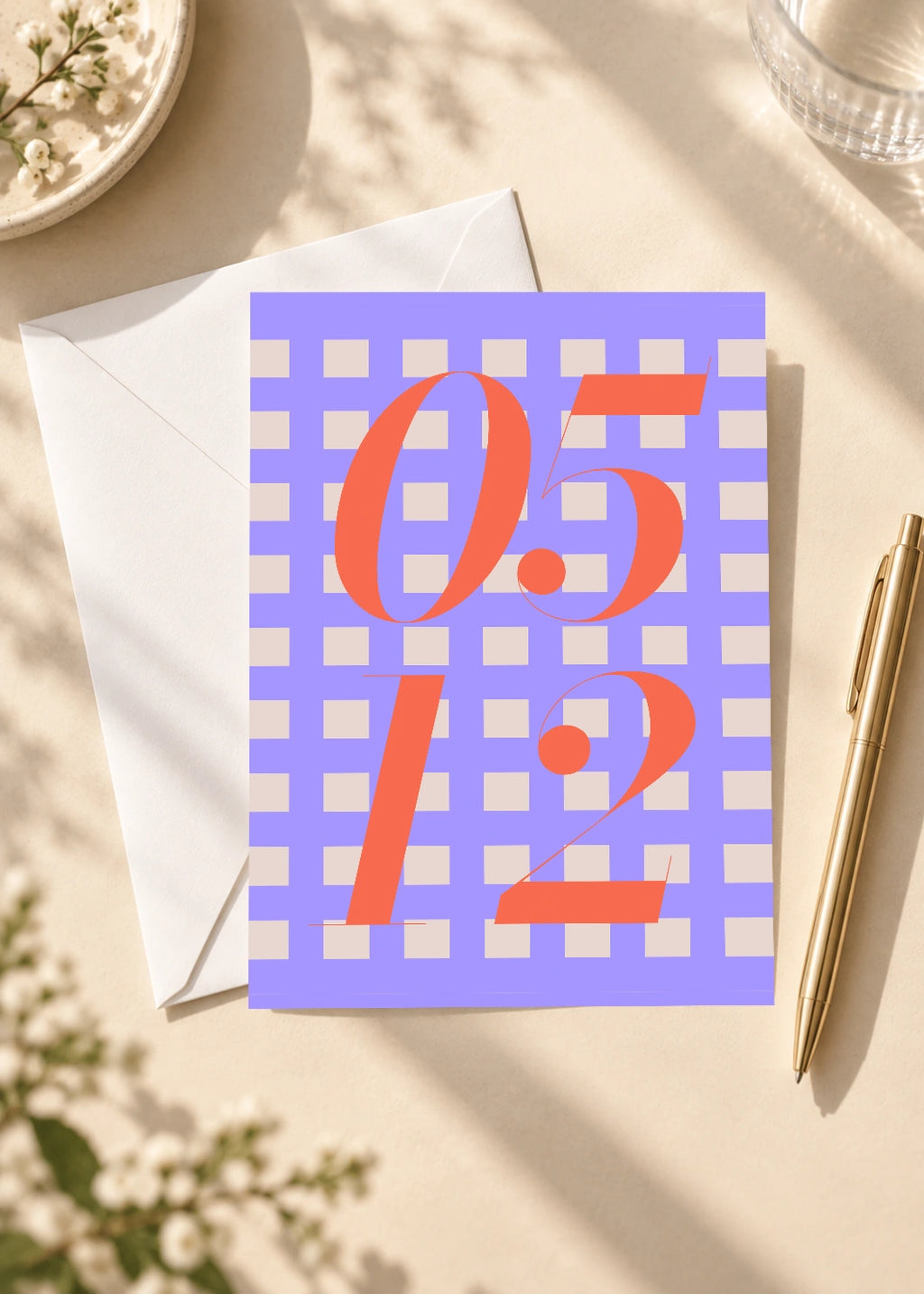 May 12 DAYMARK card — Tangerine Check — scene 4