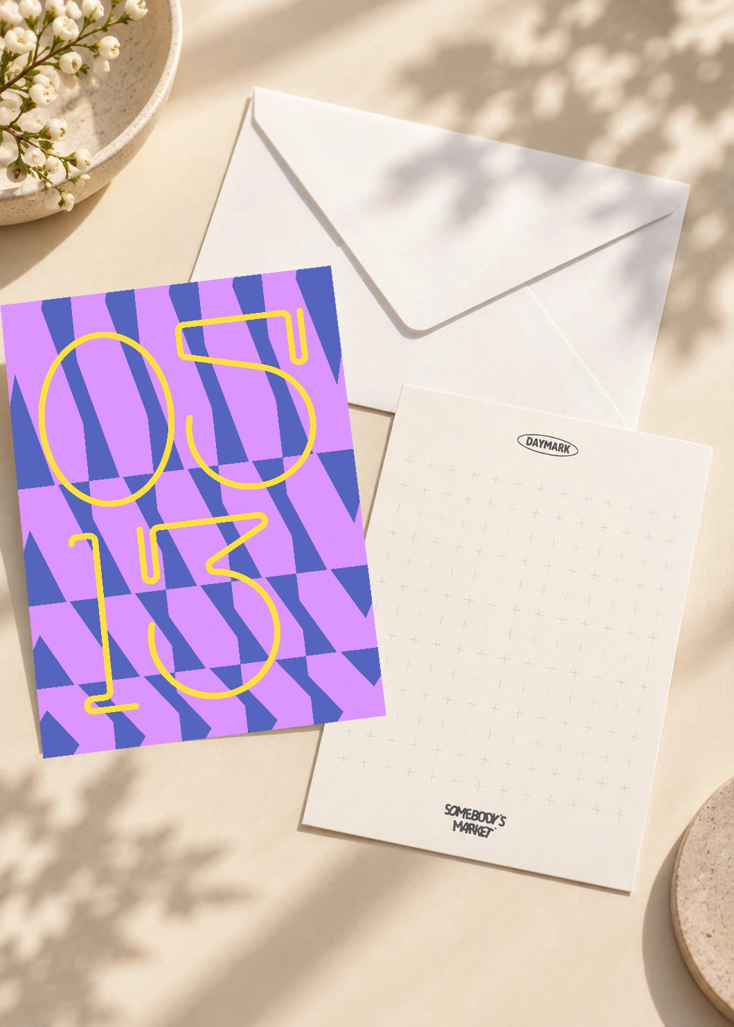 May 13 DAYMARK card — Yellow Facets — scene 2