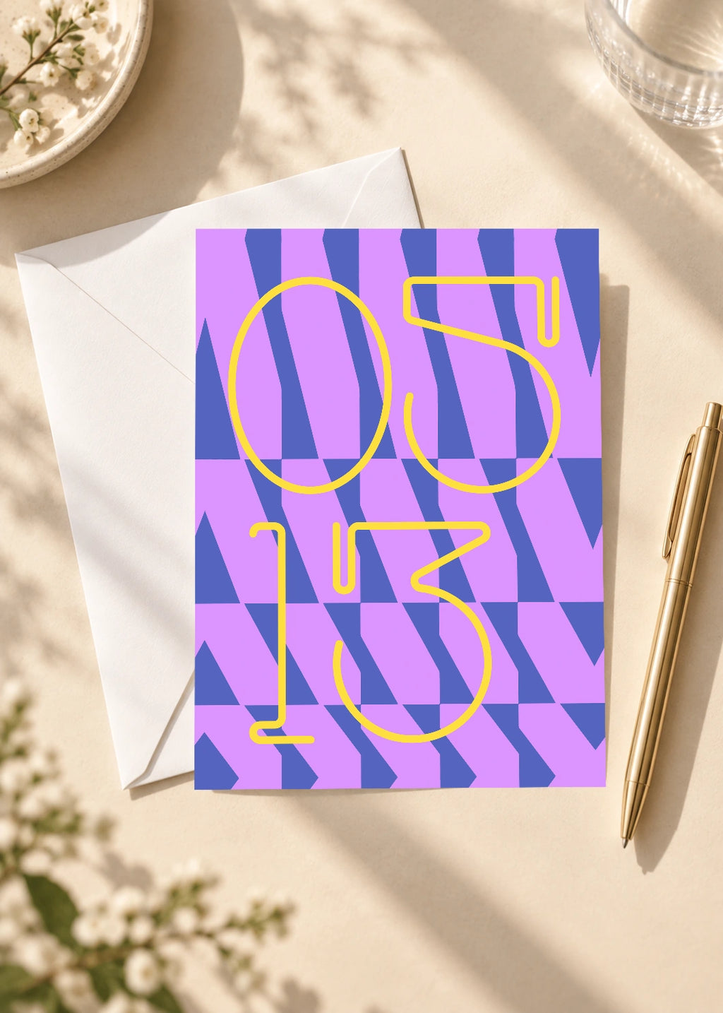 May 13 DAYMARK card — Yellow Facets — scene 4