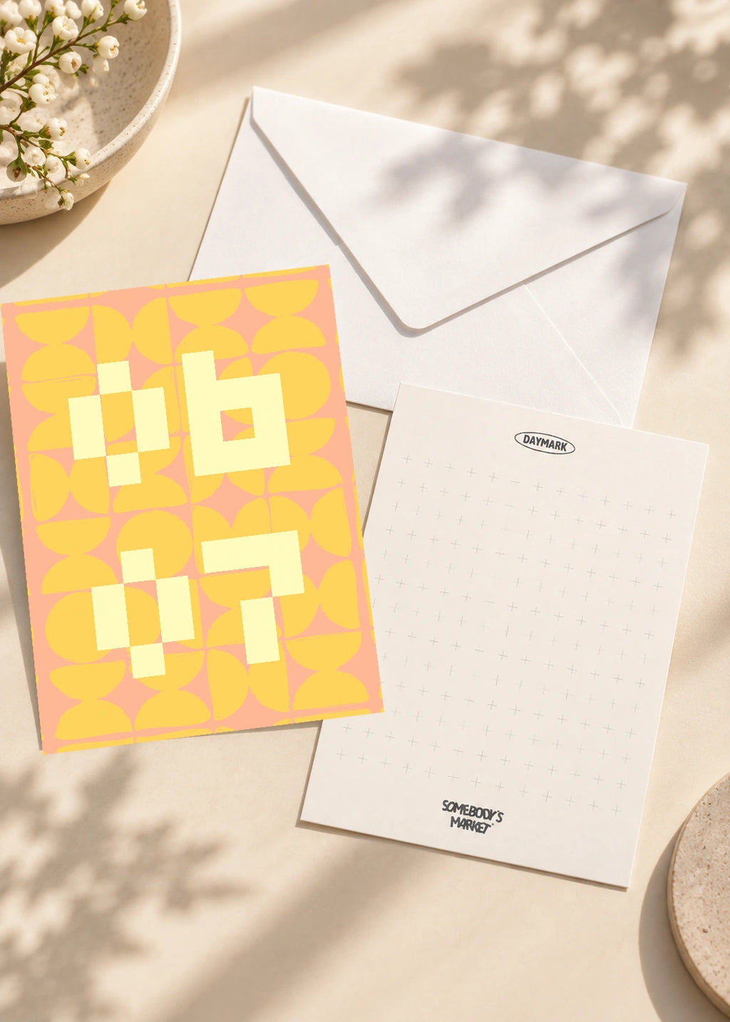 June 7 DAYMARK card — Cream Tiles — scene 2