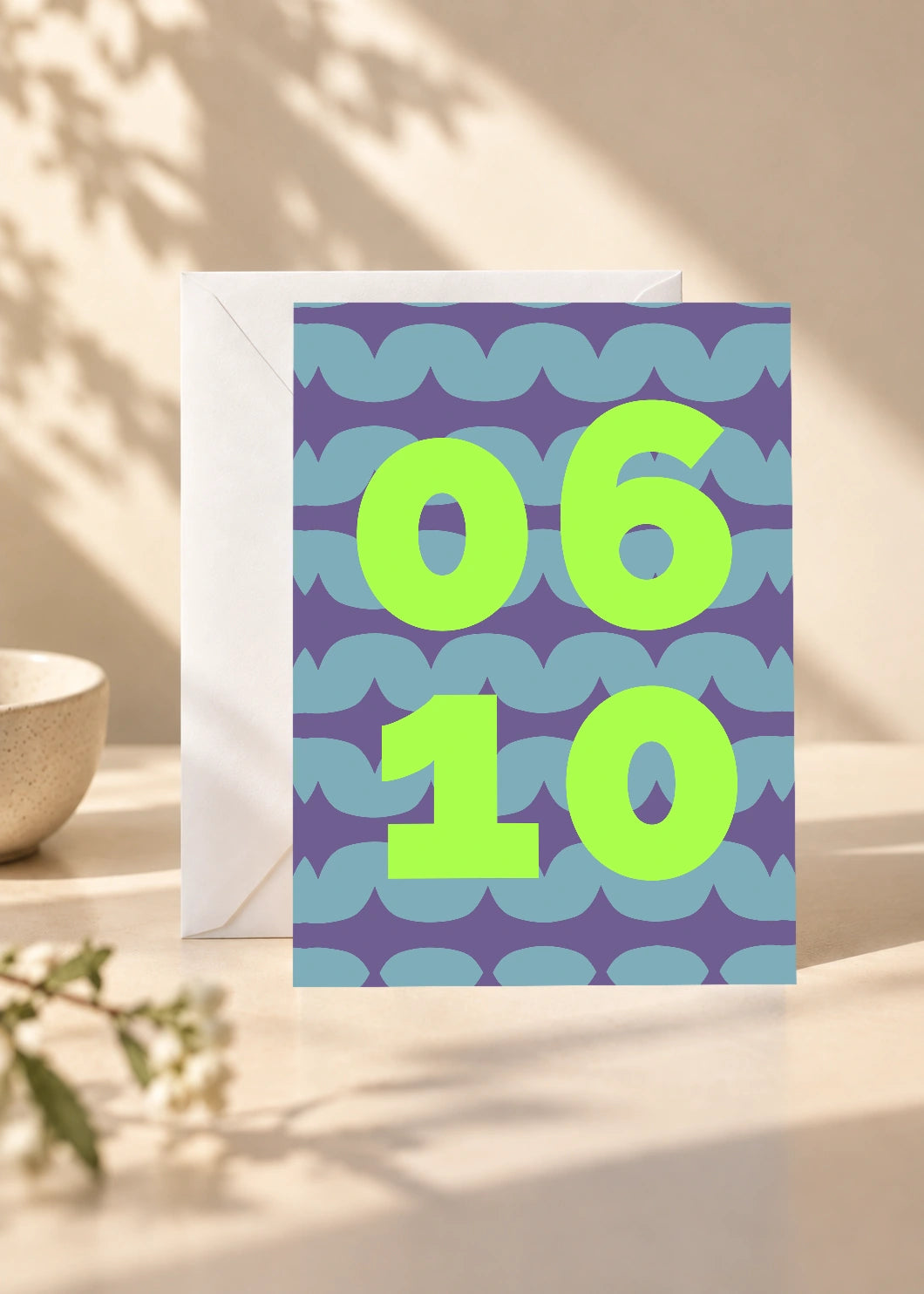June 10 DAYMARK card — Lime Scallop — scene 1