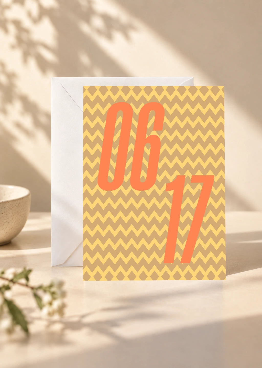 June 17 DAYMARK card — Apricot Static — scene 1