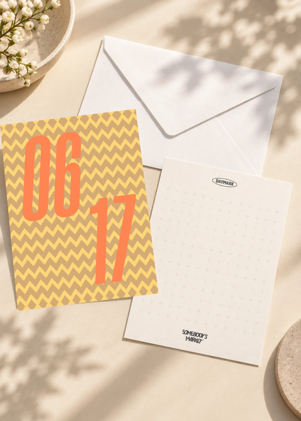 June 17 DAYMARK card — Apricot Static — scene 2