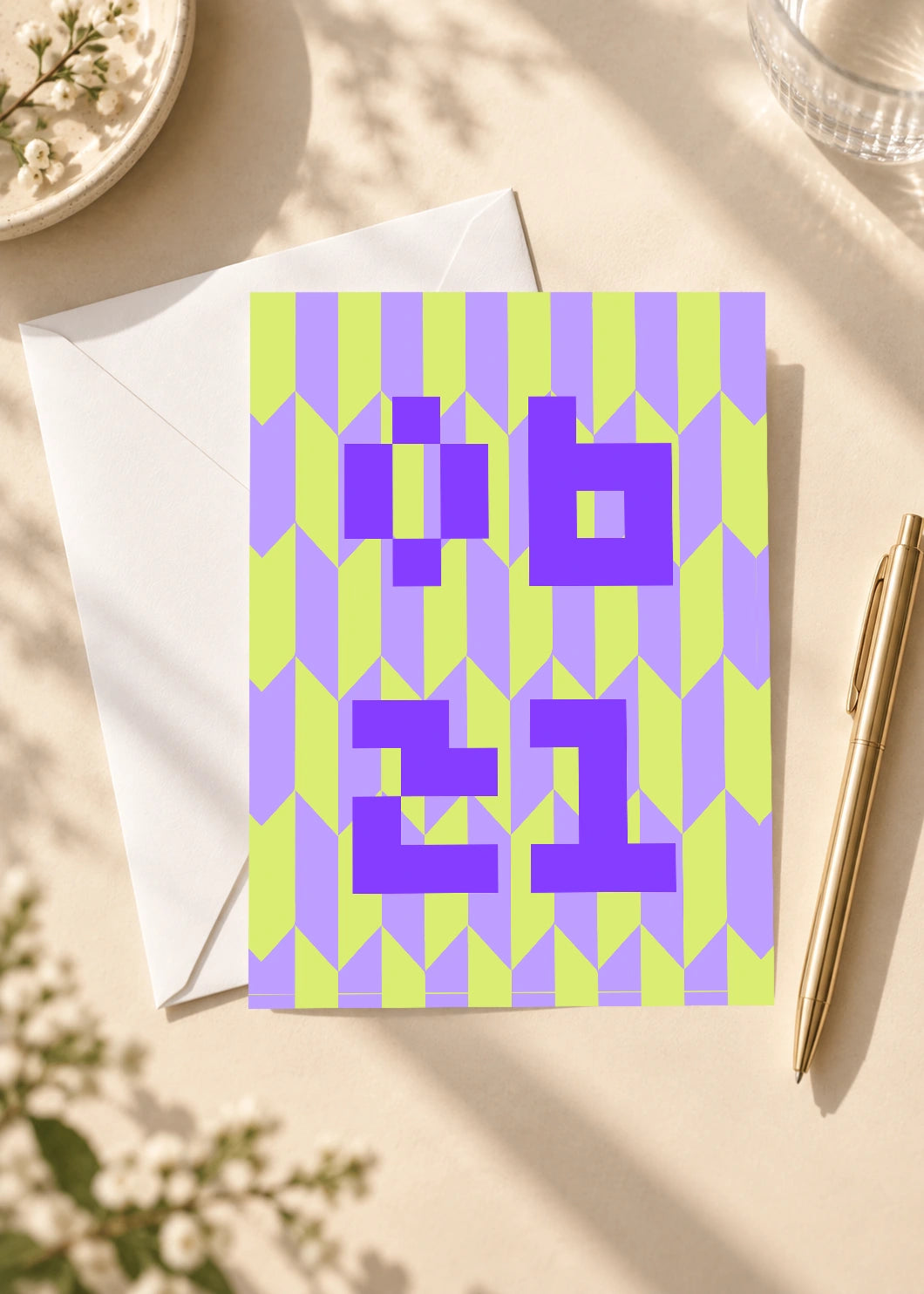 June 21 DAYMARK card — Violet Pixels — scene 4