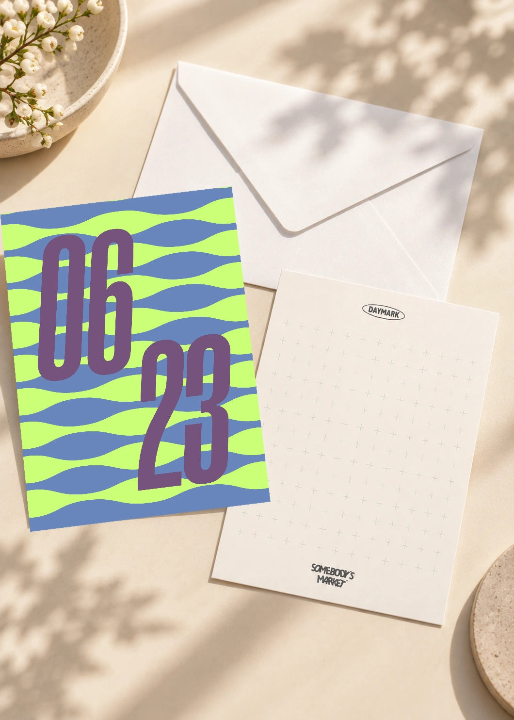 June 23 DAYMARK card — Plum River — scene 2