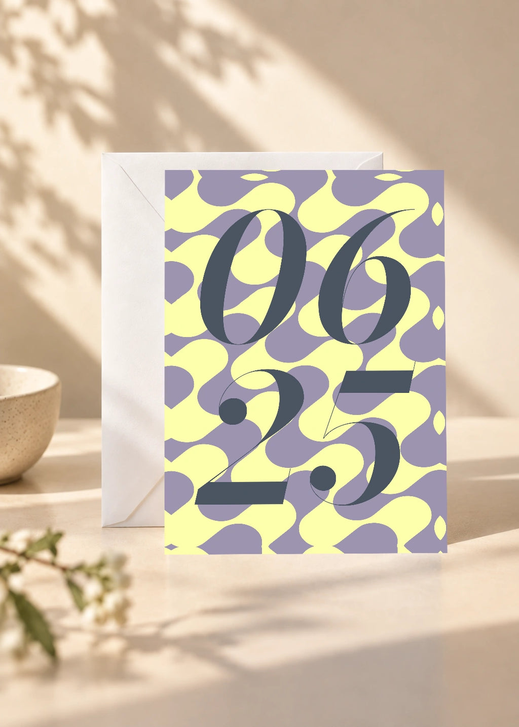 June 25 DAYMARK card — Charcoal Swirl — scene 1