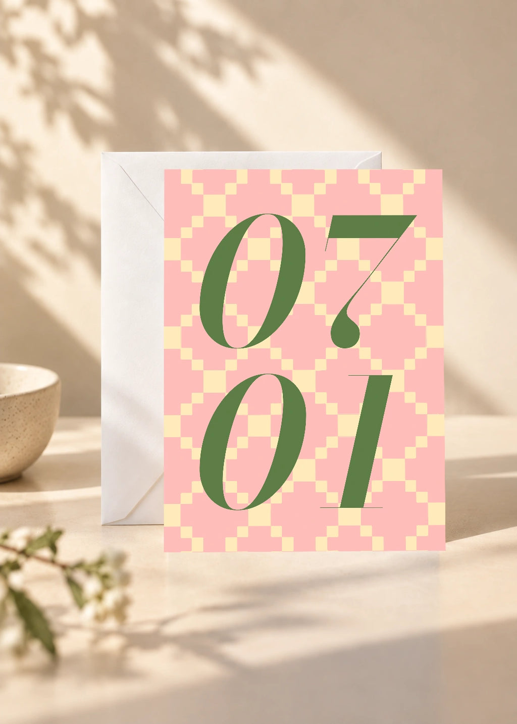 July 1 DAYMARK card — Rose Facet — scene 1