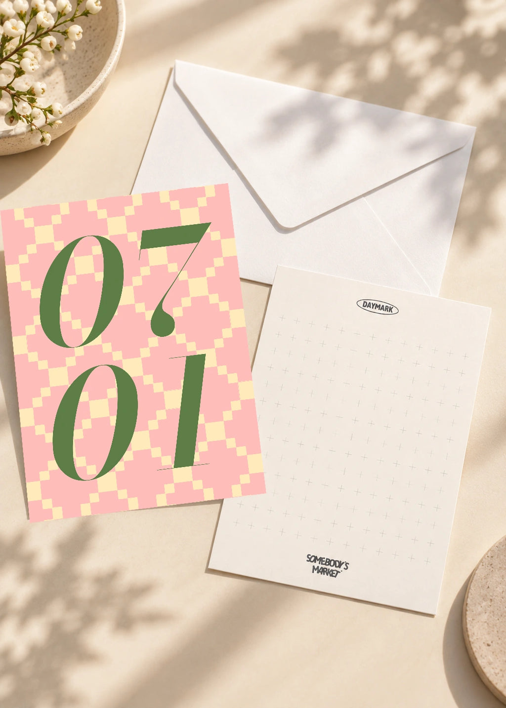 July 1 DAYMARK card — Rose Facet — scene 2