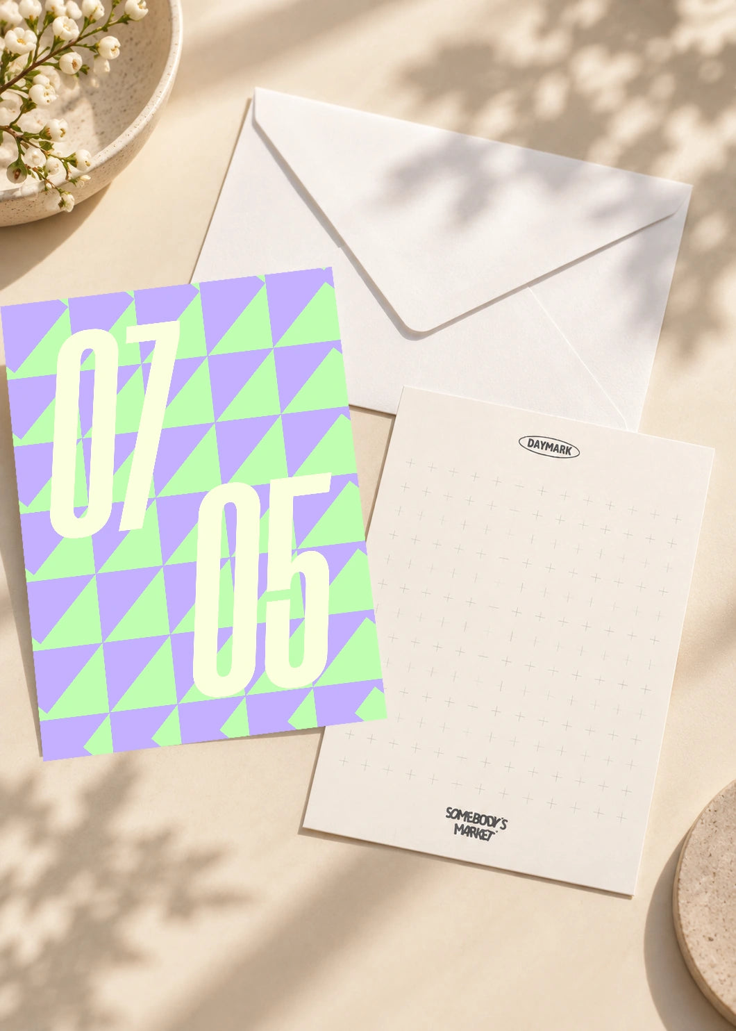 July 5 DAYMARK card — White Slant — scene 2