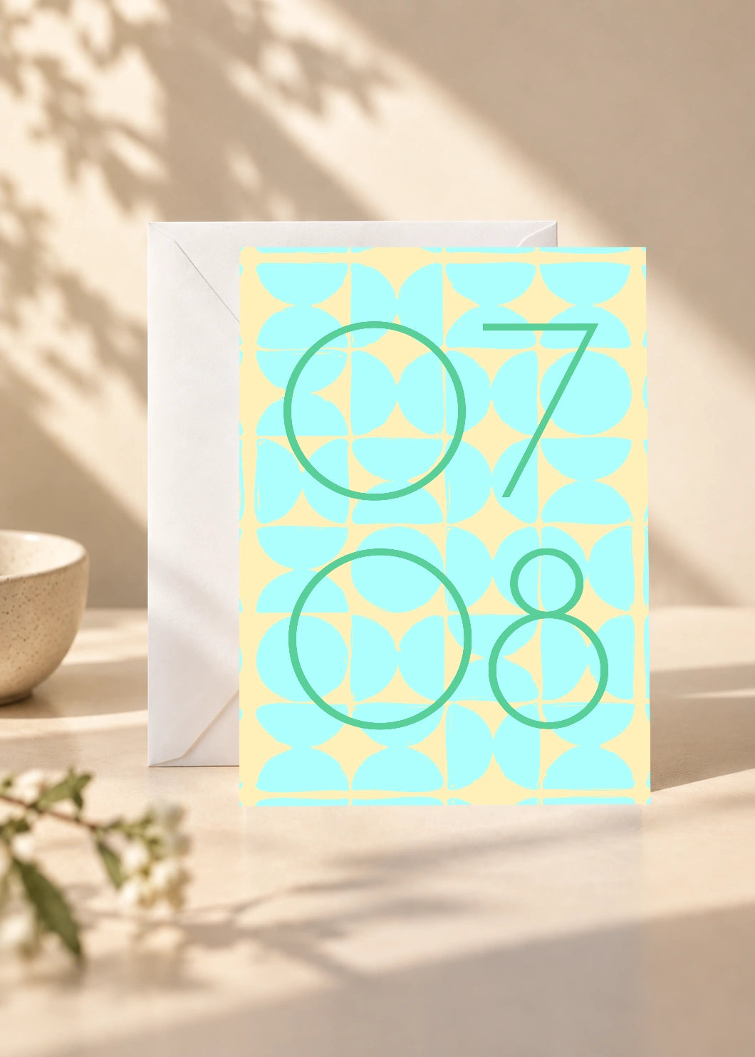 July 8 DAYMARK card — Mint Glow — scene 1
