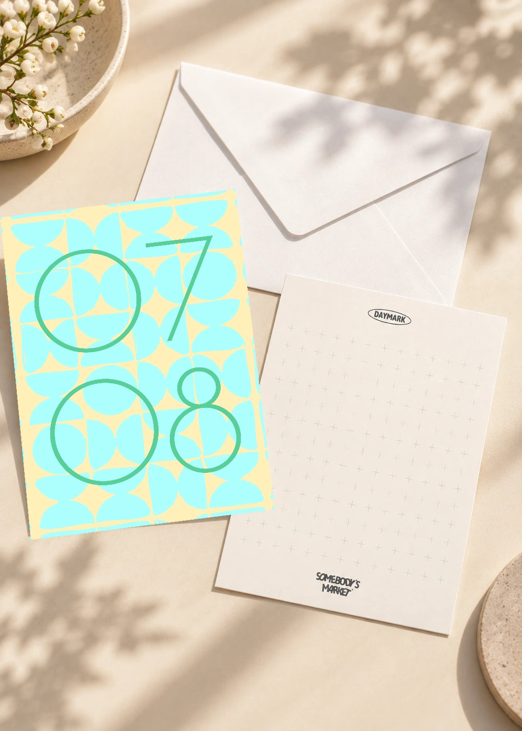 July 8 DAYMARK card — Mint Glow — scene 2