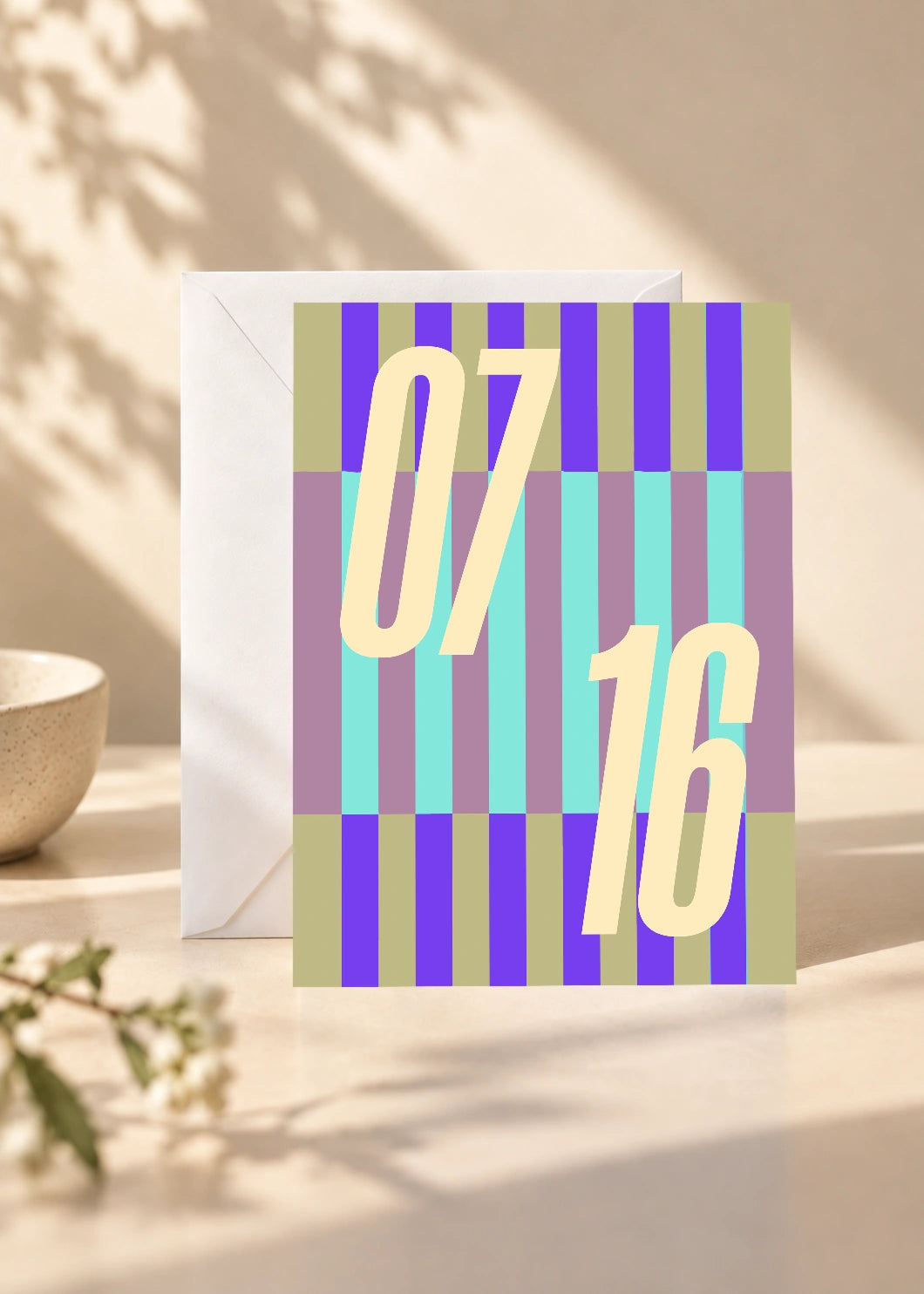 July 16 DAYMARK card — Cream Rails — scene 1