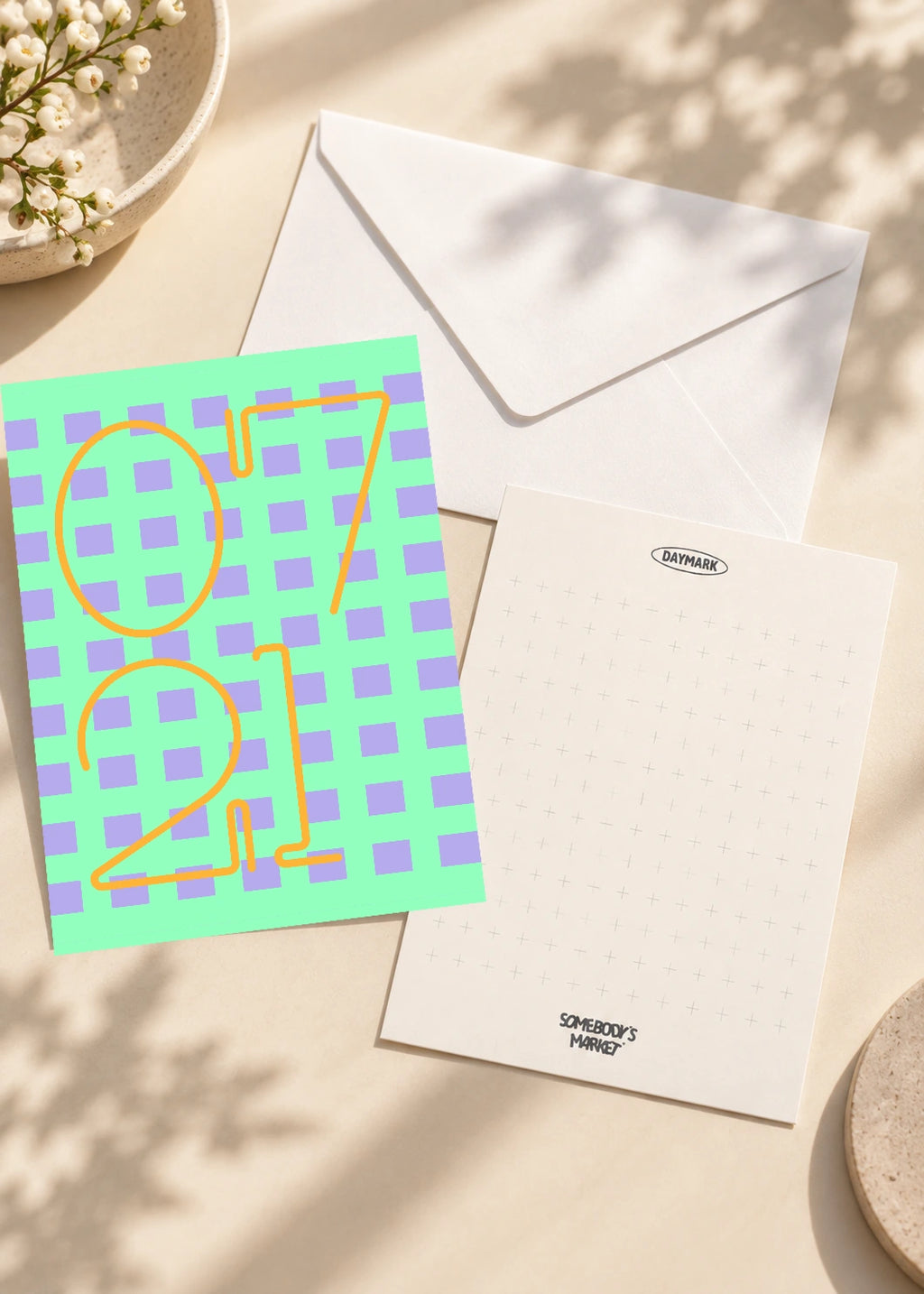 July 21 DAYMARK card — Lime Lattice — scene 2