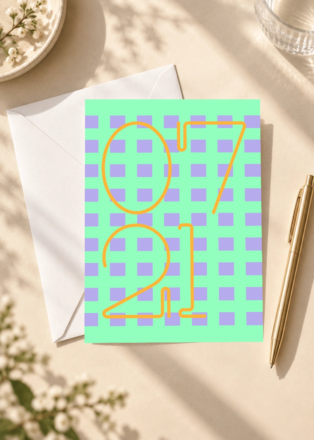 July 21 DAYMARK card — Lime Lattice — scene 4