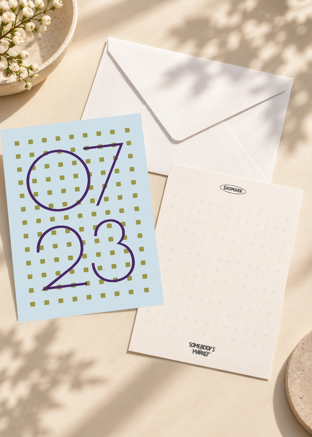 July 23 DAYMARK card — Dot Frame — scene 2