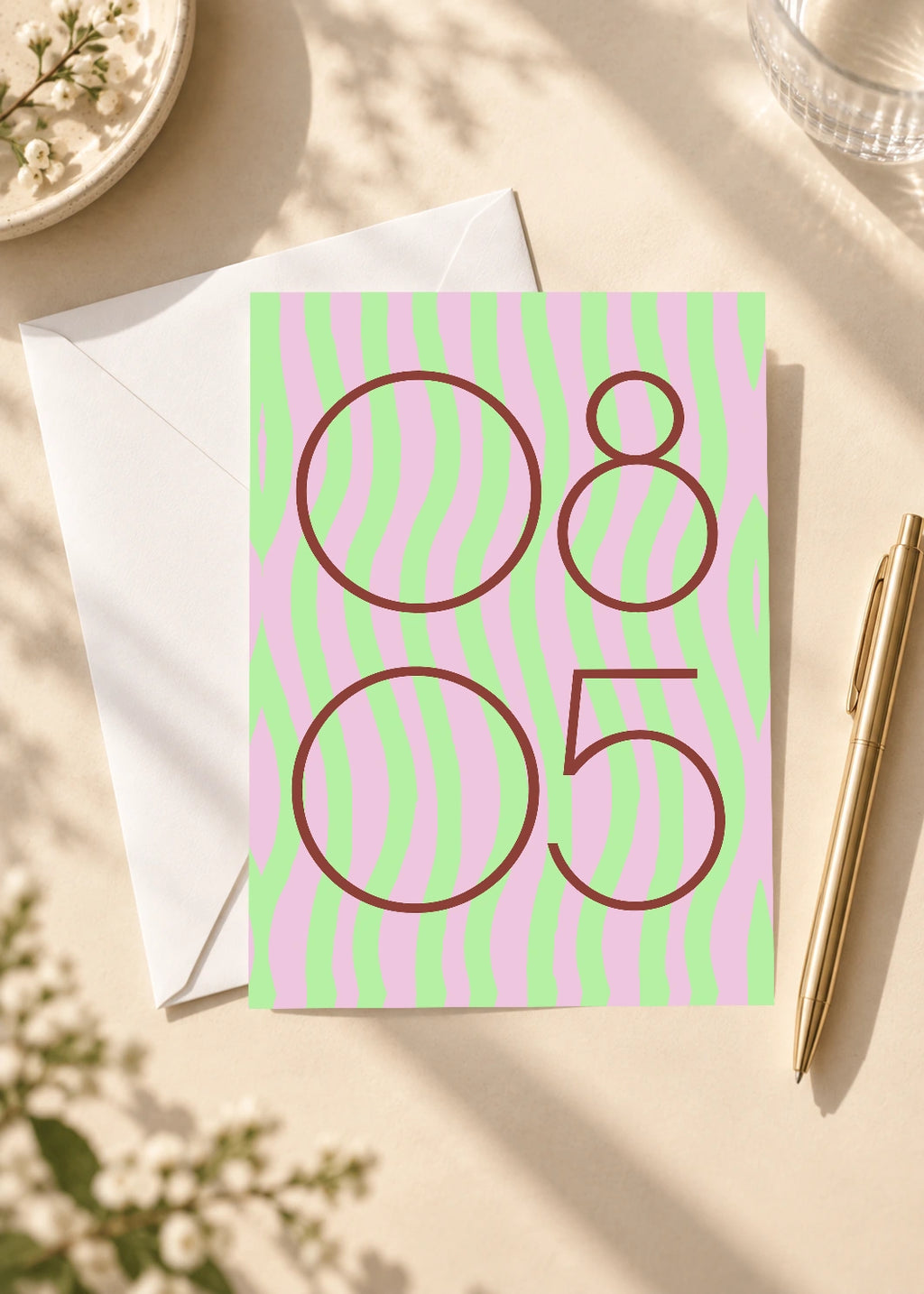 August 5 DAYMARK card — Brown Waves — scene 4