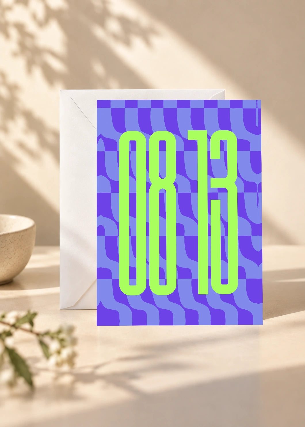 August 13 DAYMARK card — Lime Columns — scene 1