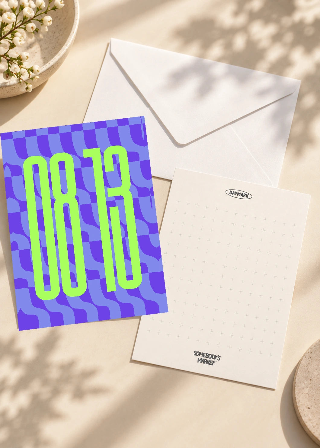 August 13 DAYMARK card — Lime Columns — scene 2