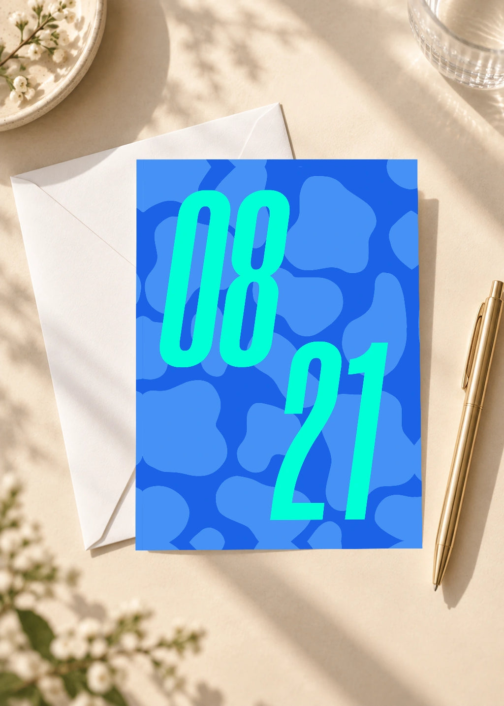 August 21 DAYMARK card — Neon Blue — scene 4