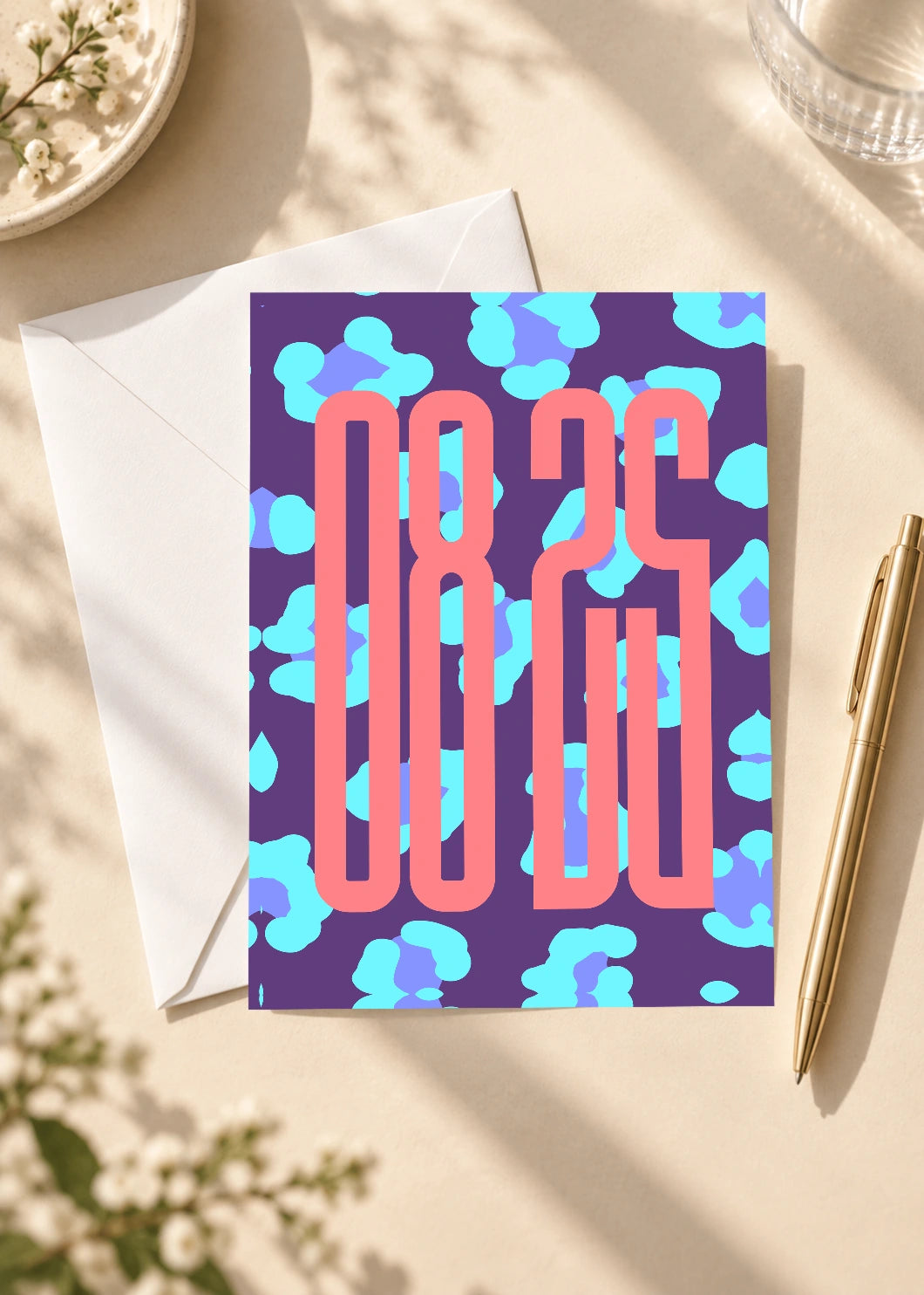 August 25 DAYMARK card — Coral Scatter — scene 4